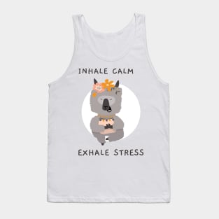 Inhale Calm Exhale Stress Motivational Tank Top